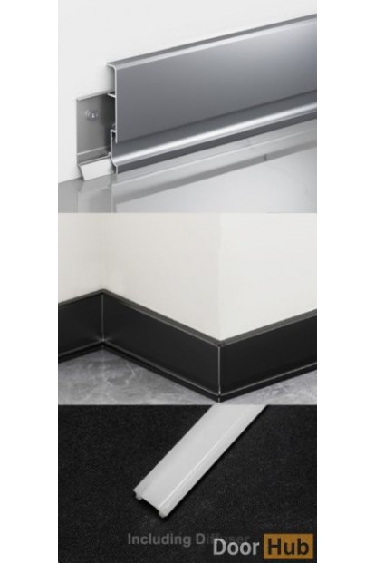 8cm Recessed LED Skirting Board | FLL-A-32-A8 Elegant Vertical Light Baseboard | DoorHub UAE